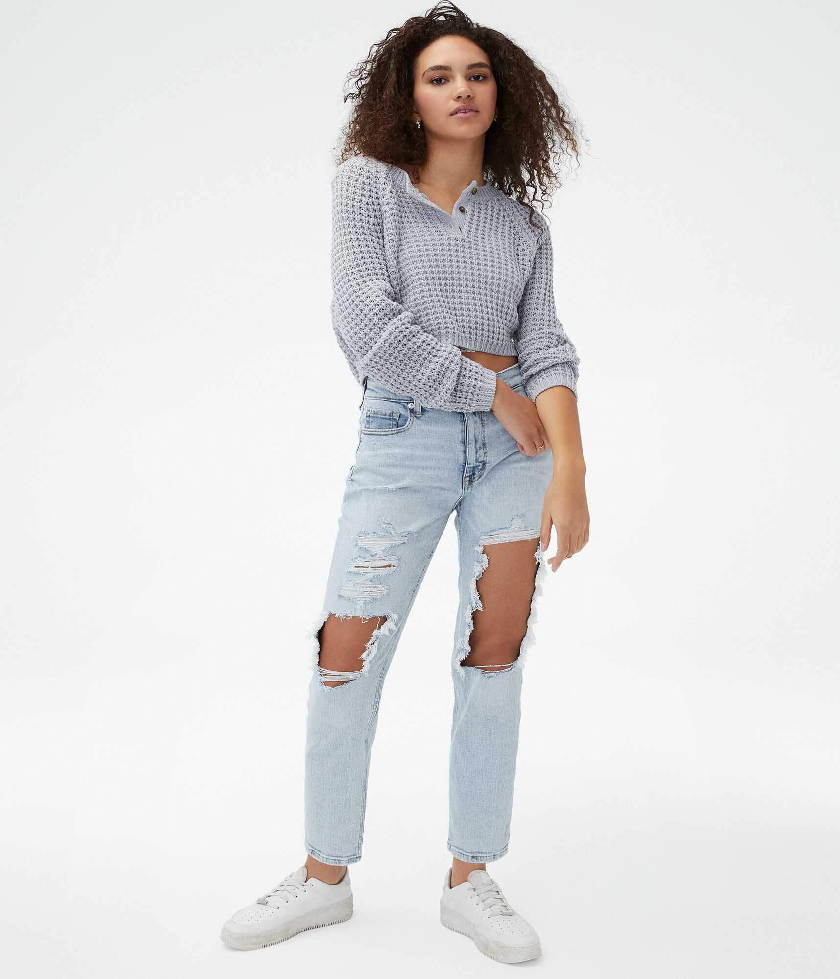 High-Rise Stretch Mom Jean