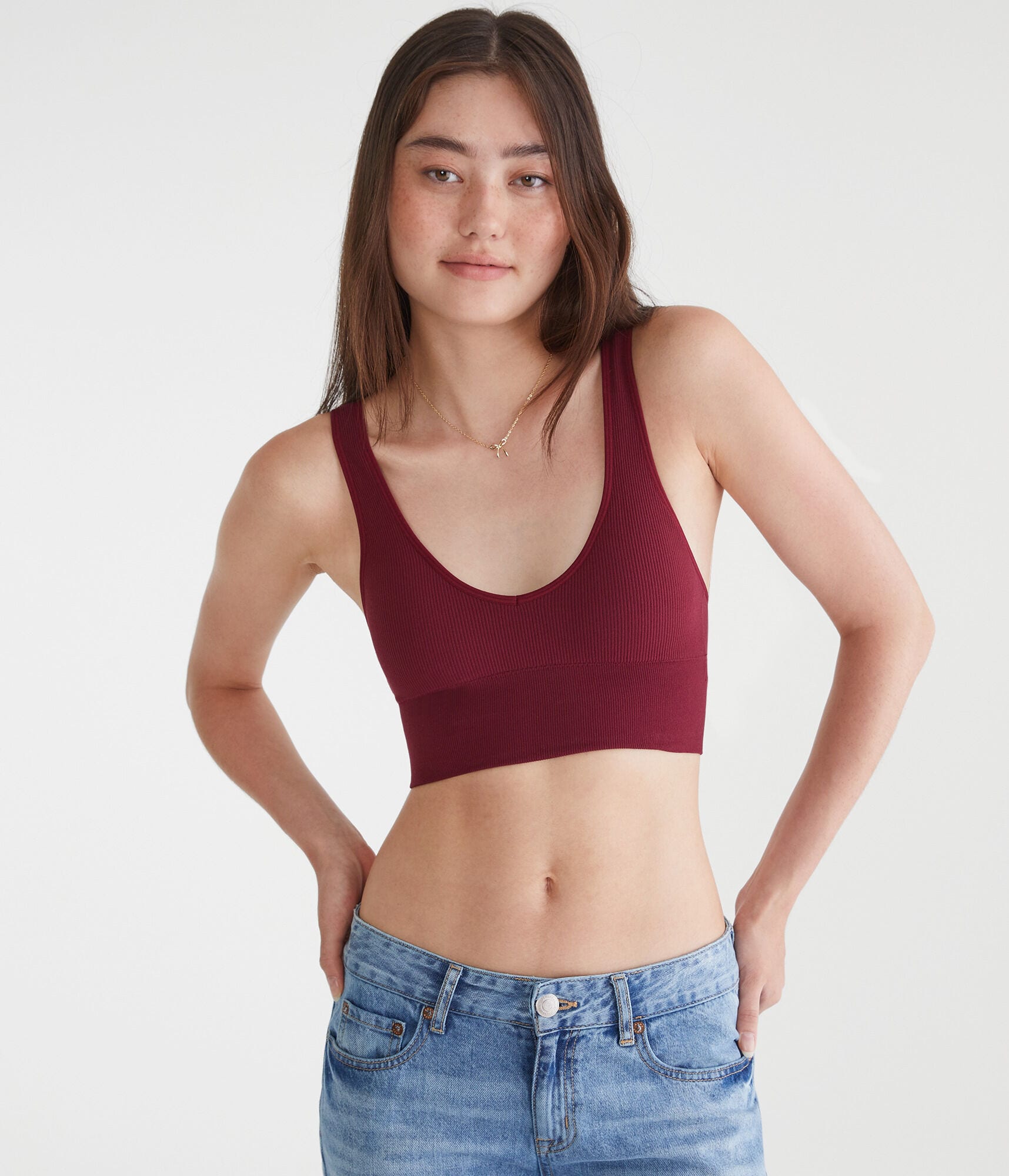Seamless Scoop Long-Line Bralette