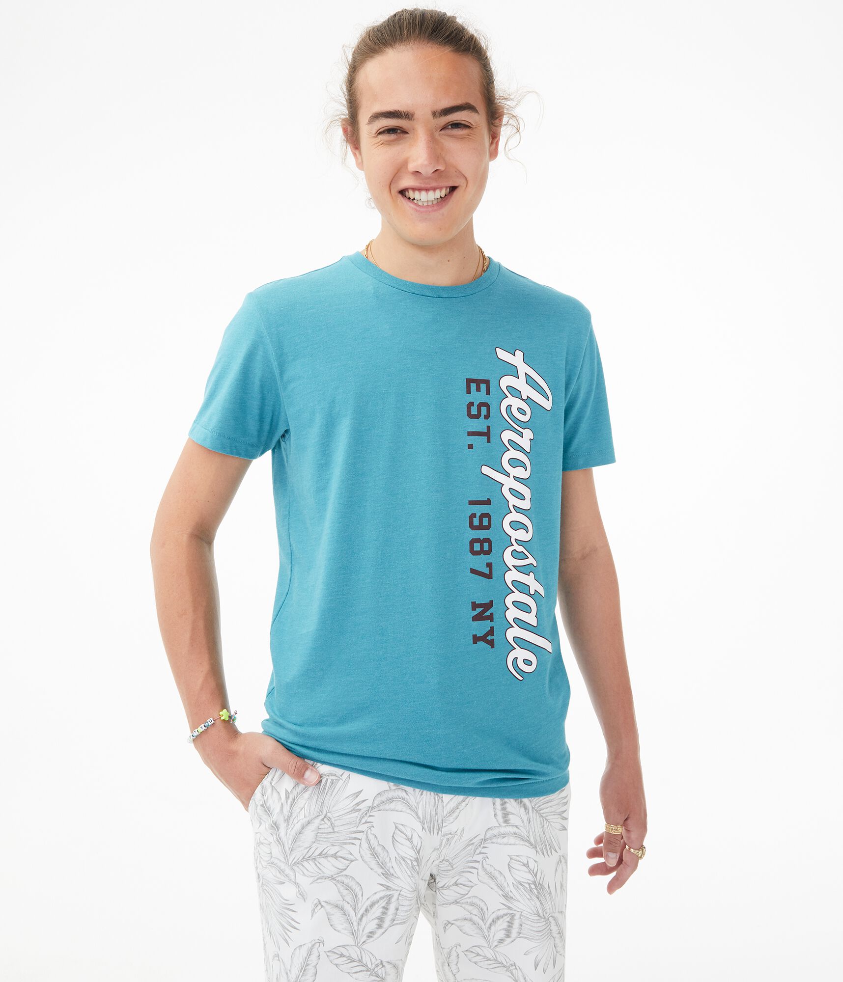 Vertical Aeropostale Logo Graphic Tee
