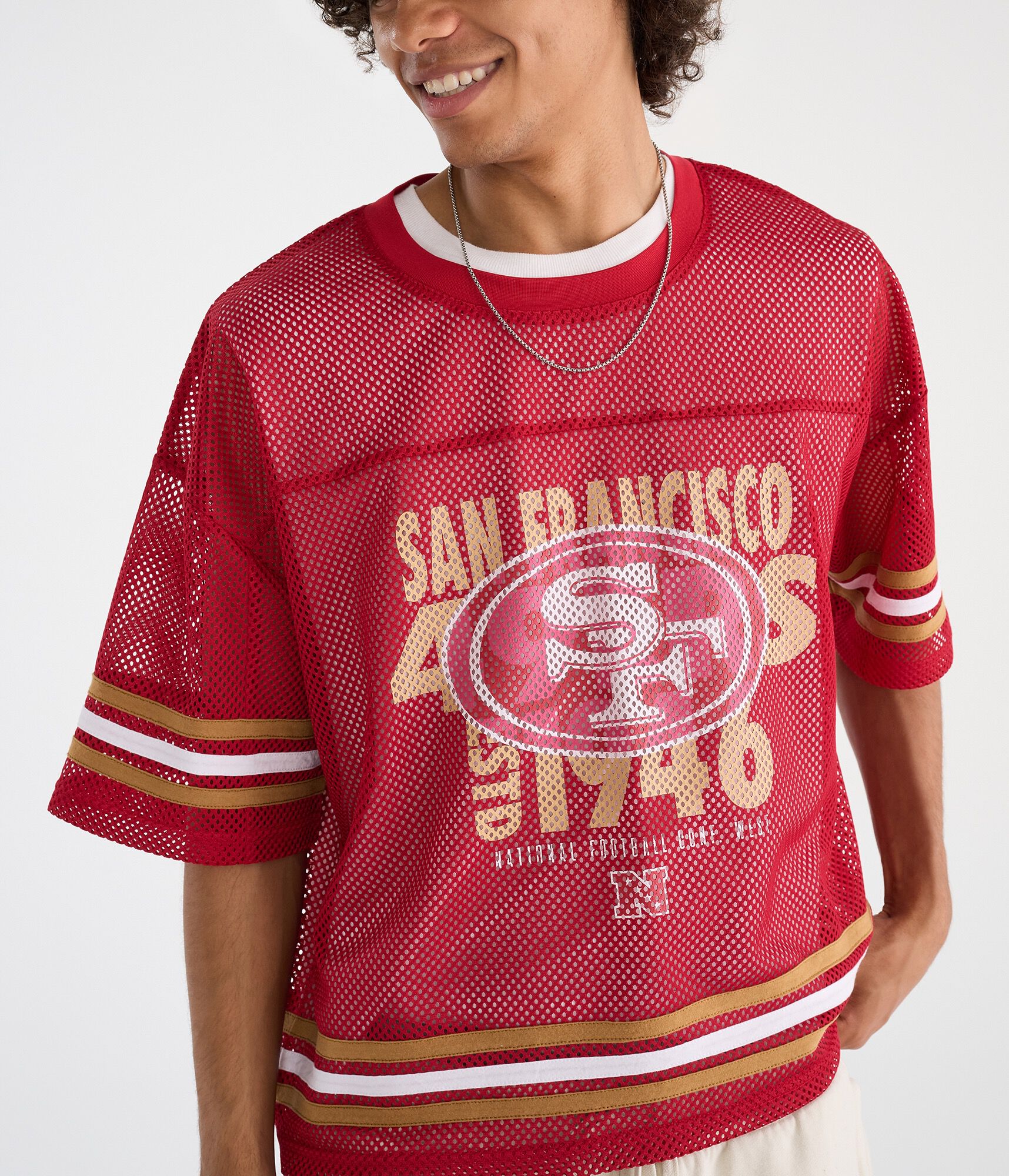 San Francisco 49ers Boxy Mesh Top