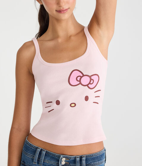 Hello Kitty | Aero Kitty Face Cropped Tank Hello Kitty | Aero Kitty Face Cropped Tank