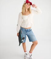 Long Sleeve Pleated Babydoll Top