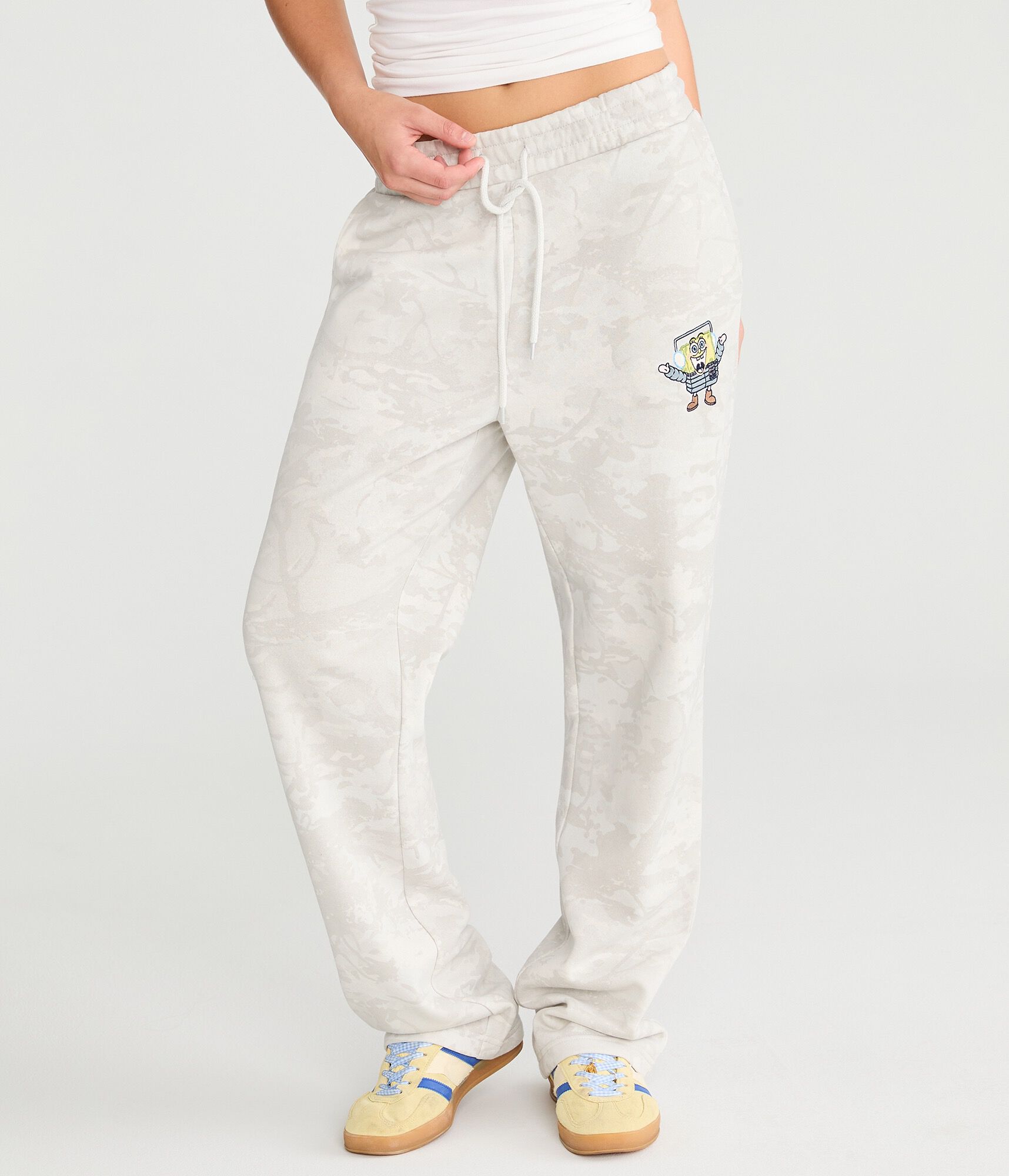 SpongeBob x Aero Forest Camo Straight Leg Sweatpants