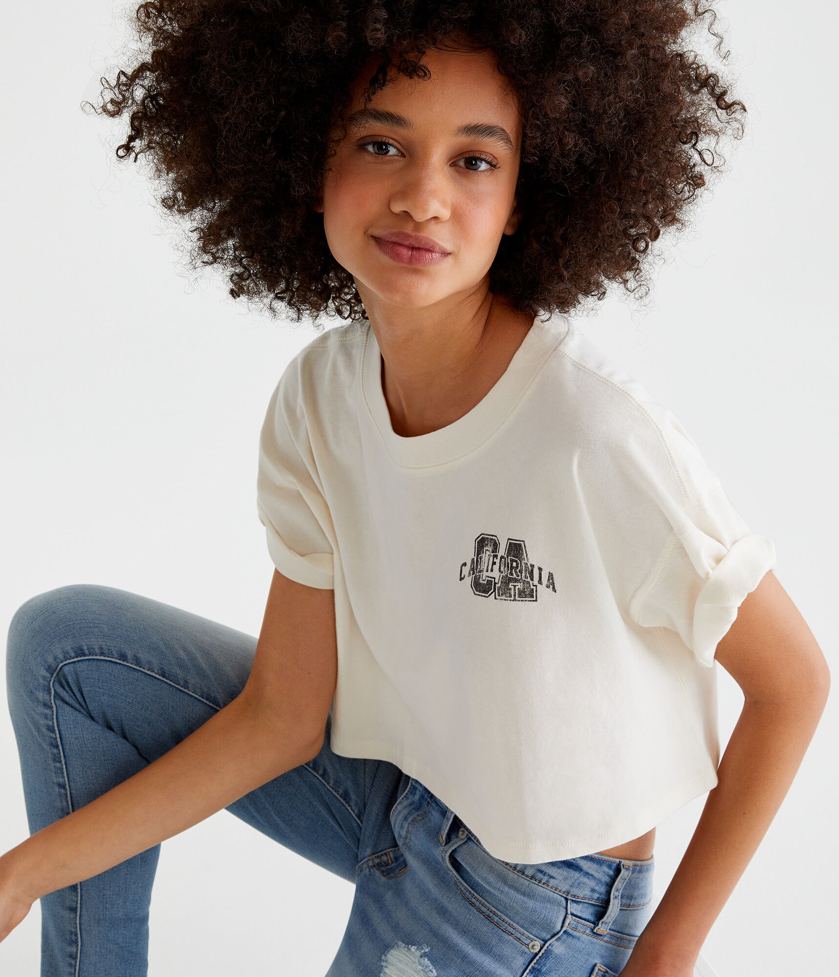 California Cropped Boyfriend Graphic Tee