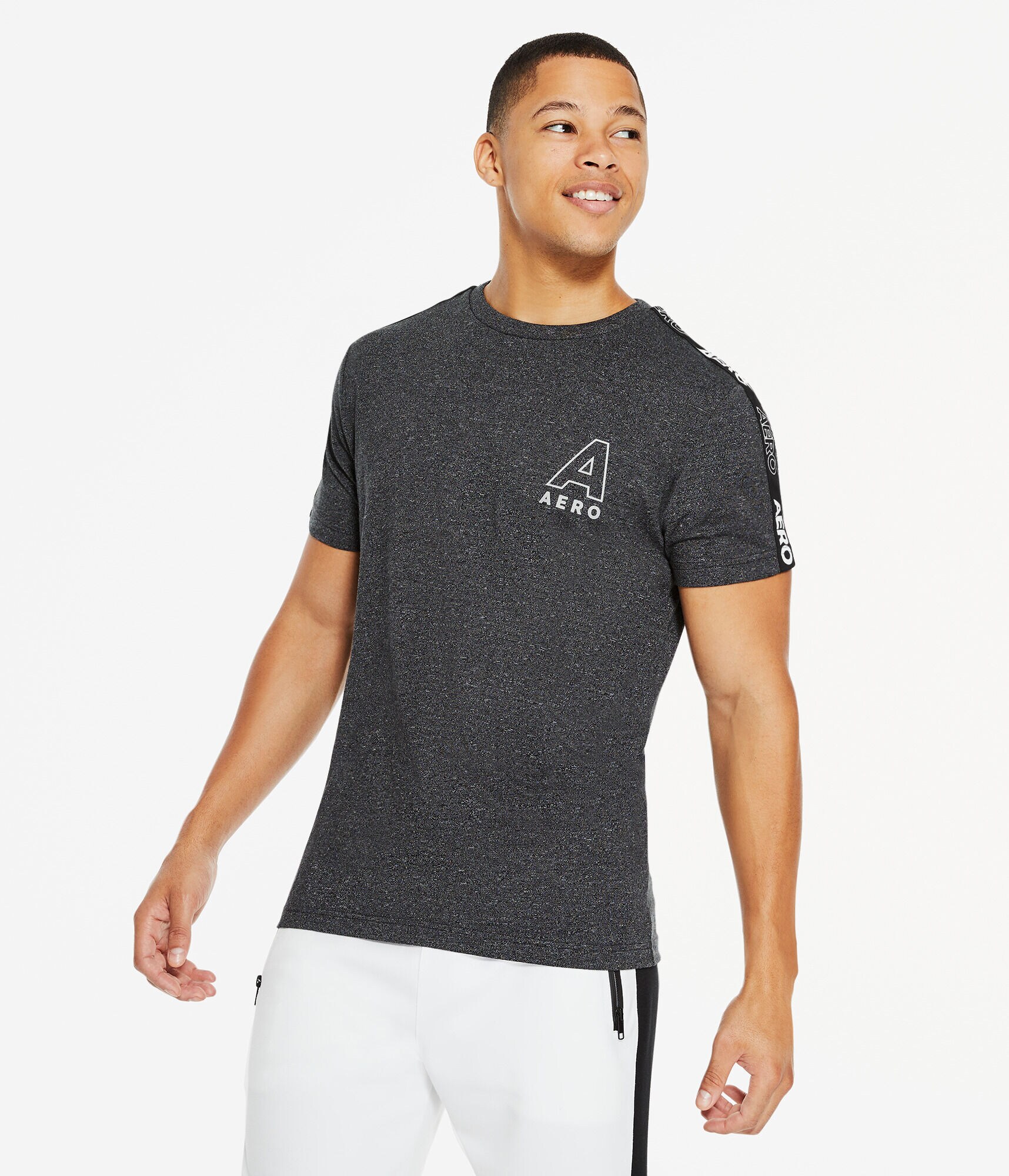 Aero Logo Sleeve Tape Stretch Graphic Tee
