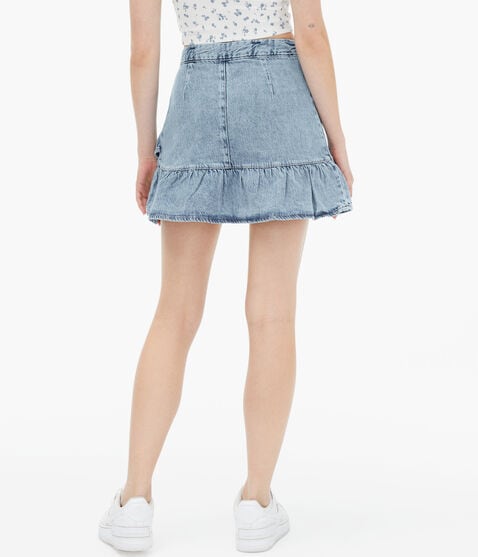 Tulip Hem Denim Skirt