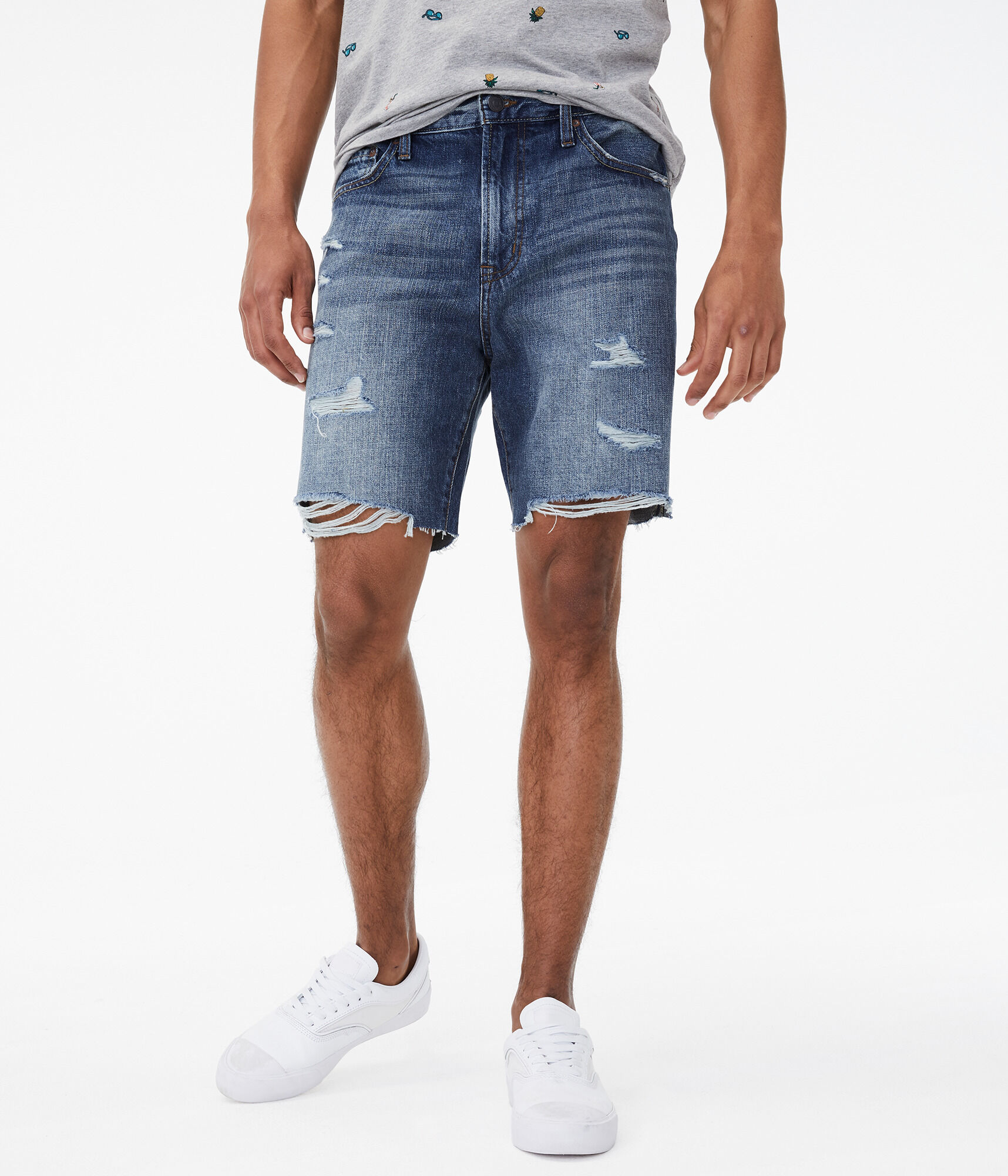 Real Denim Loose 7 5 Cutoff Shorts