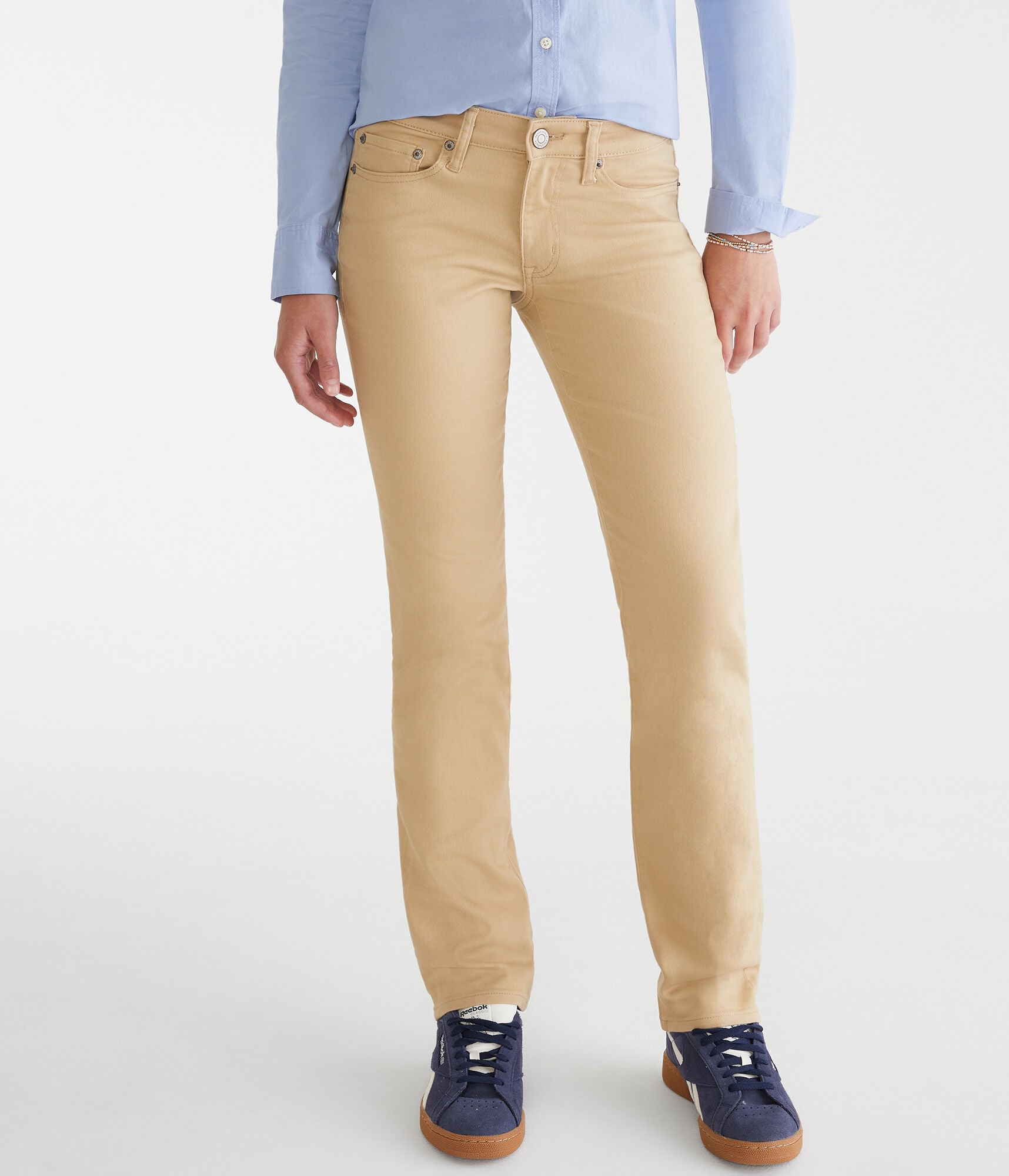 Seriously Stretchy Mid-Rise Straight Uniform Pants
