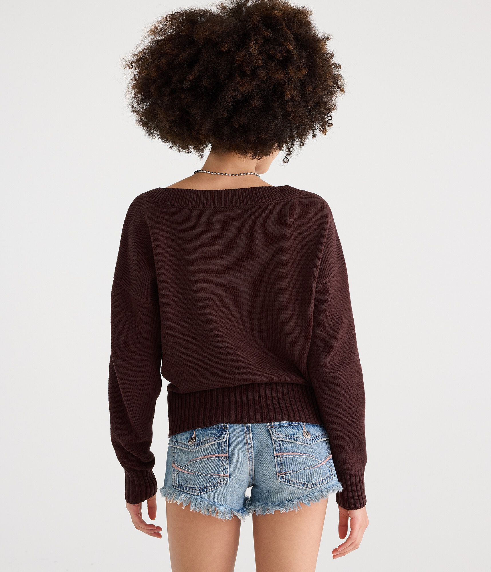 Slouchy V-Neck Sweater