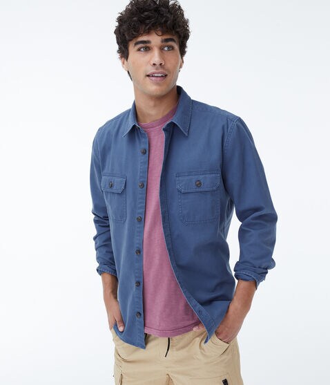 Long Sleeve Workwear Button-Down Shirt