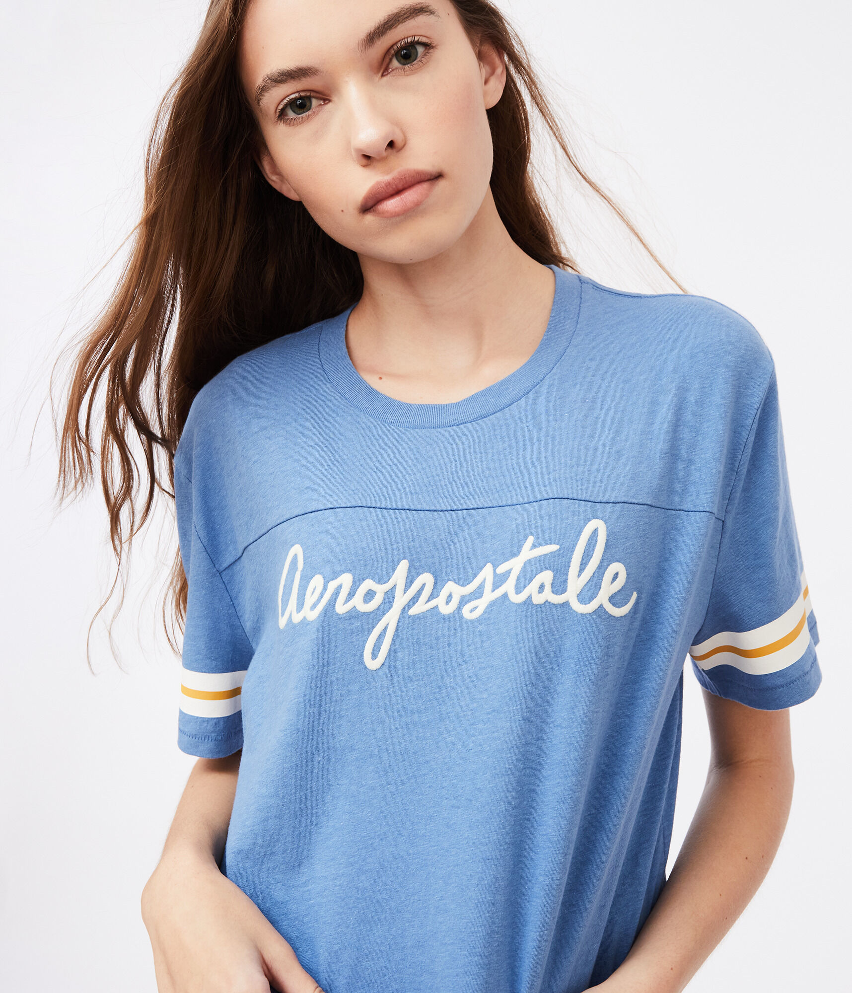 Aeropostale Script Cropped Boxy Tee***