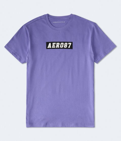 Aero87 Box Logo Appliqué Graphic Tee Aero87 Box Logo Appliqué Graphic Tee