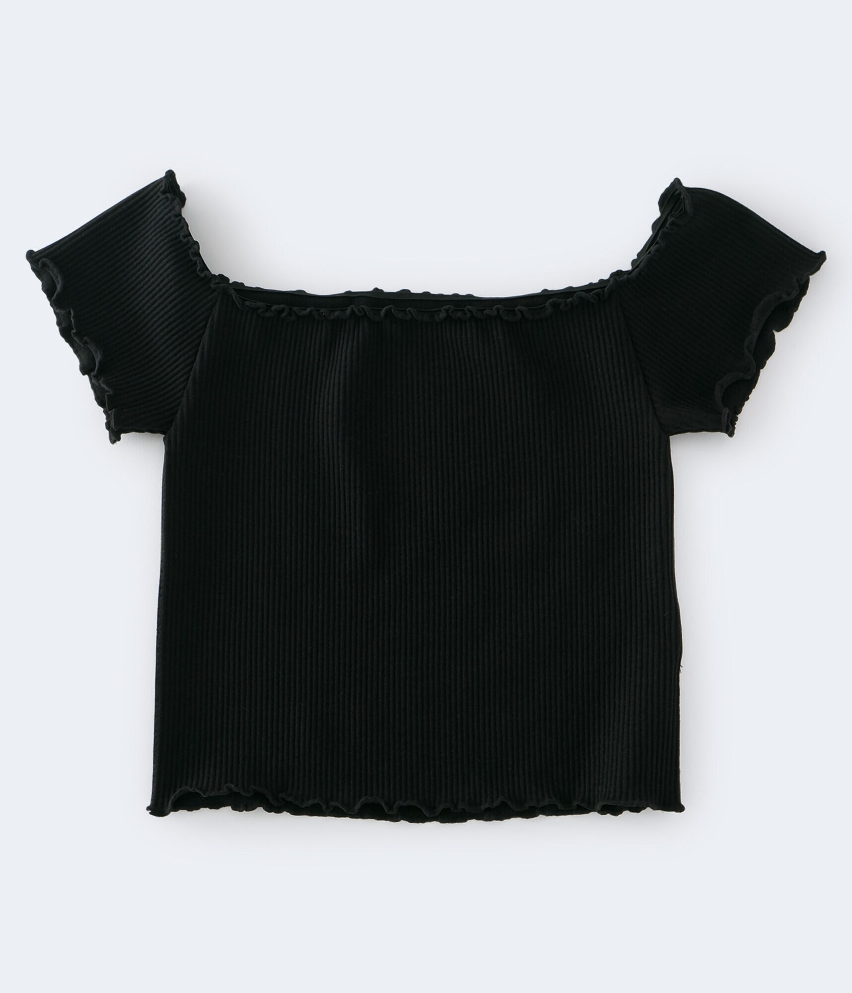 Ribbed Off-The-Shoulder Seamless Top