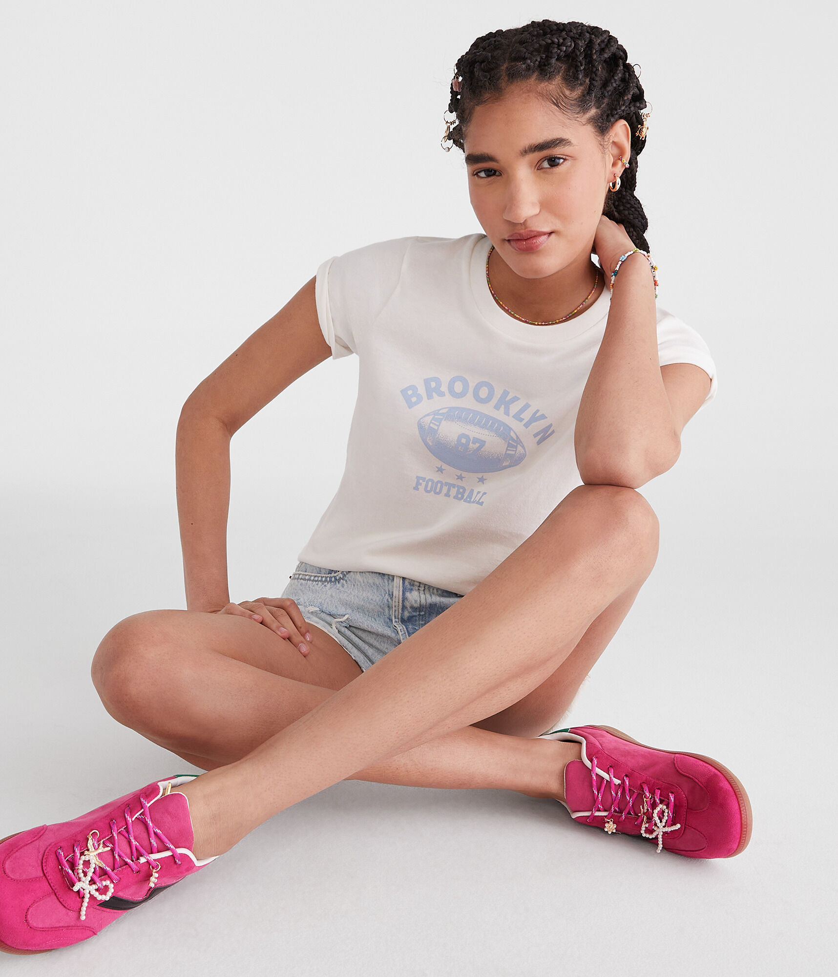 Seriously Soft Brooklyn Football Vintage Fit Graphic Tee