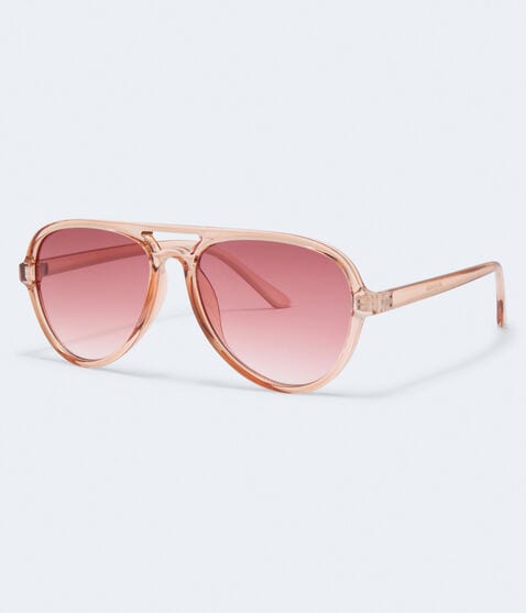Tonal Plastic Aviator Sunglasses Tonal Plastic Aviator Sunglasses
