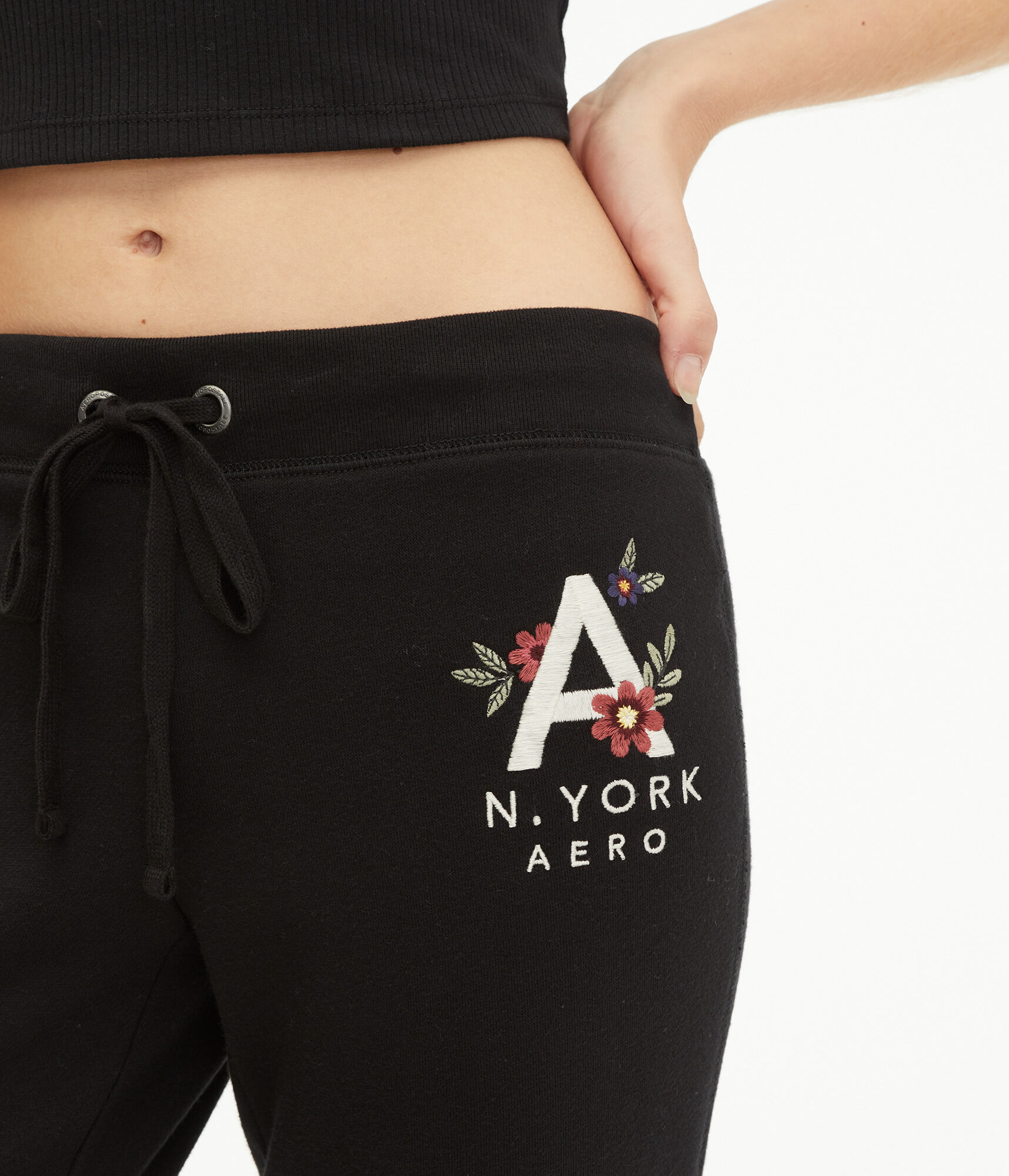 Floral Logo Letter Jogger Sweatpants