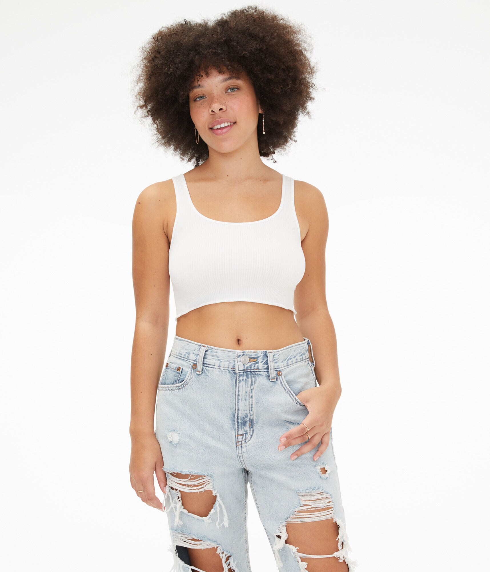 Seamless Square-Neck Cropped Tank