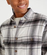 Long Sleeve Plaid Flannel Overshirt