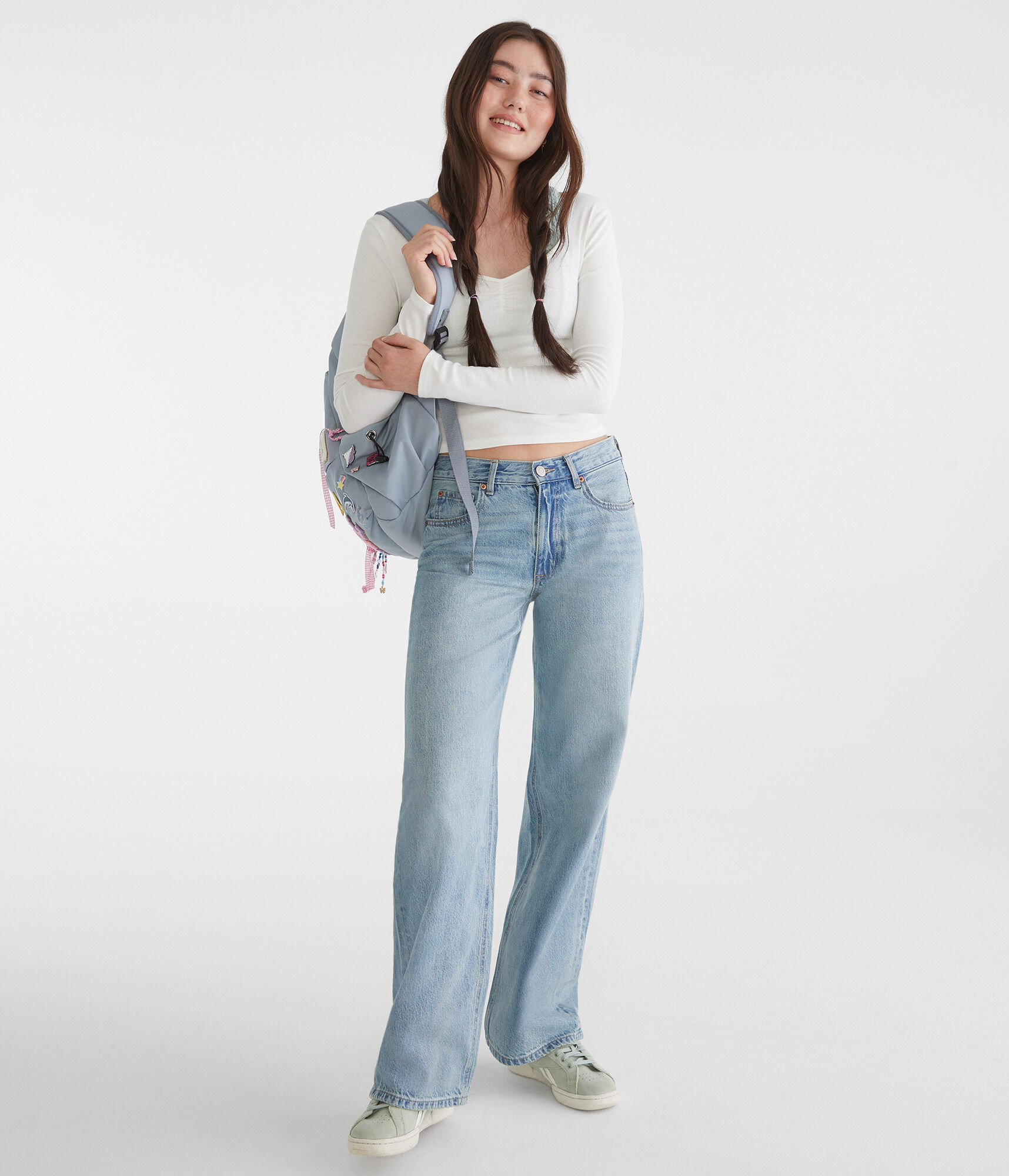 High-Waisted Baggy Wide Leg Jean