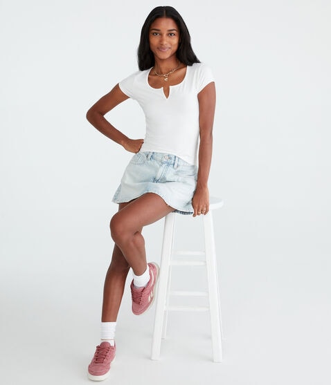 Buttery Soft Notch-Neck Tee Buttery Soft Notch-Neck Tee