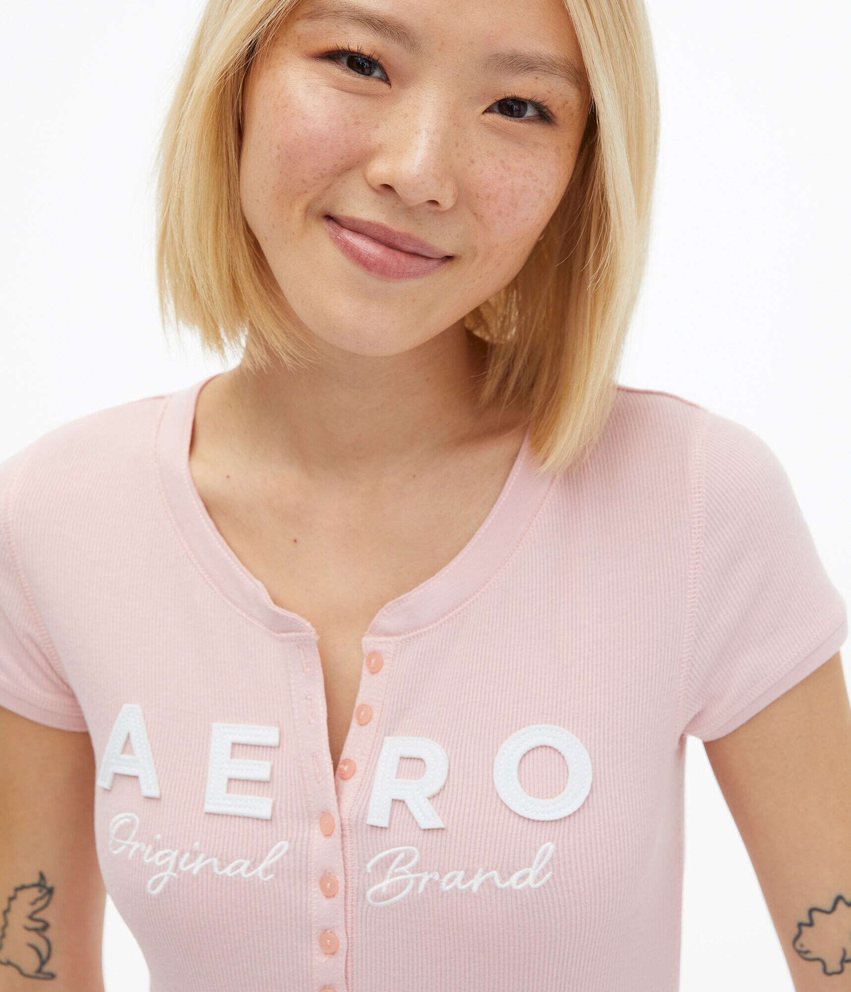 Aero Original Brand Graphic Henley