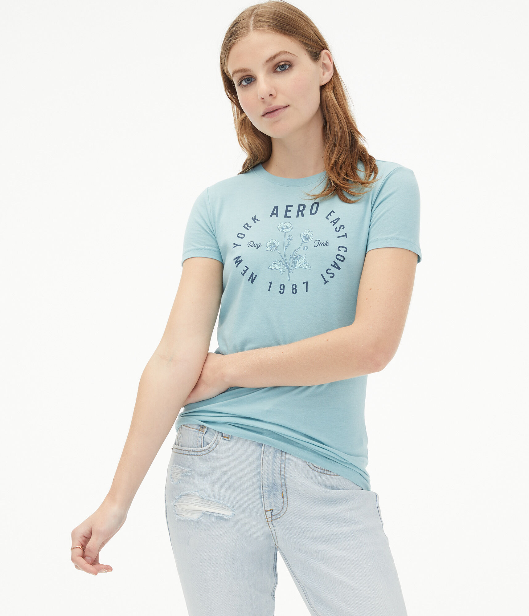 Aero Circle Floral Graphic Tee