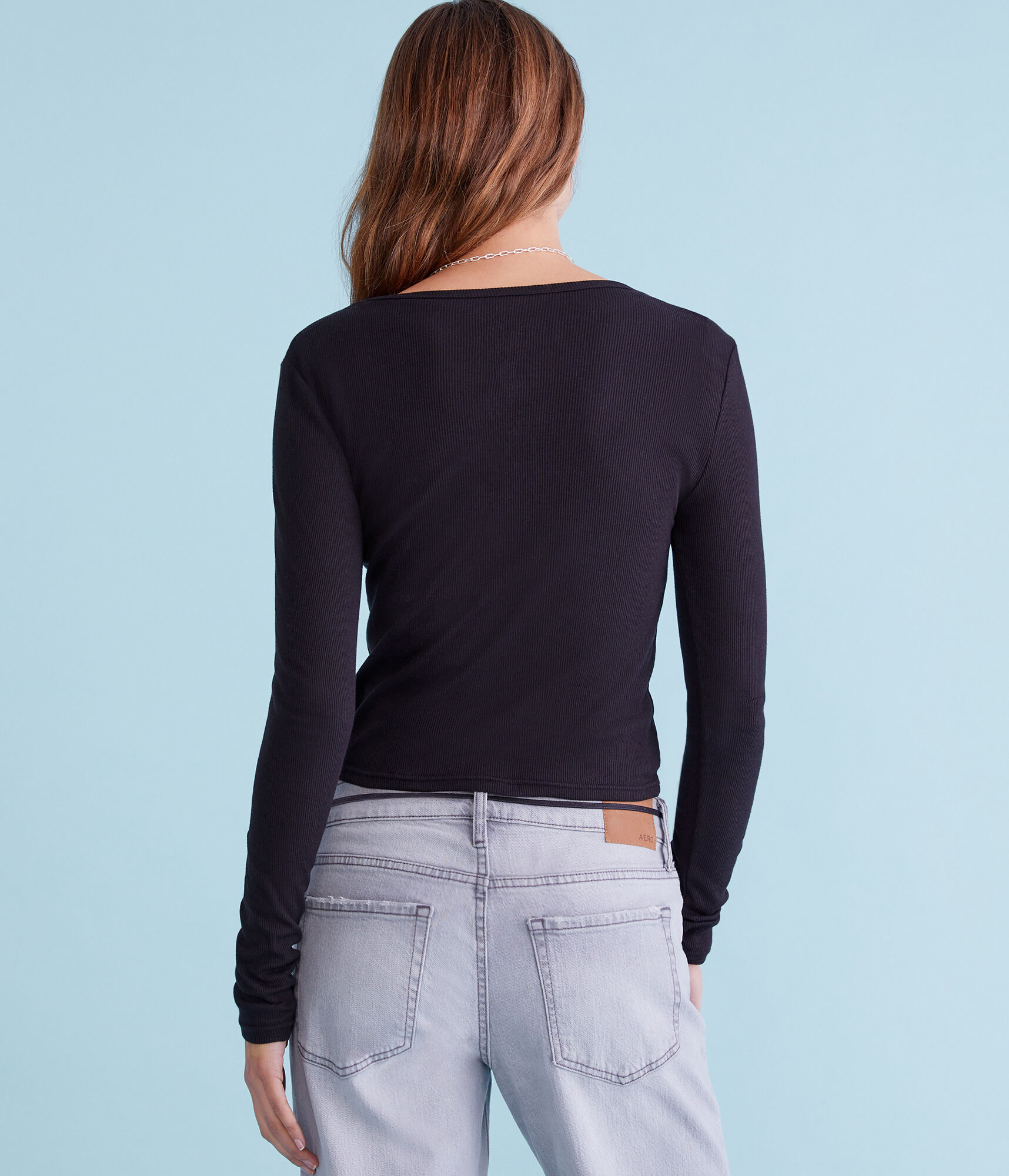 Long Sleeve Hello Kitty Badtz-Maru Cropped Tee