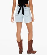 '90s High-Rise Baggy Hemp Denim Shorts