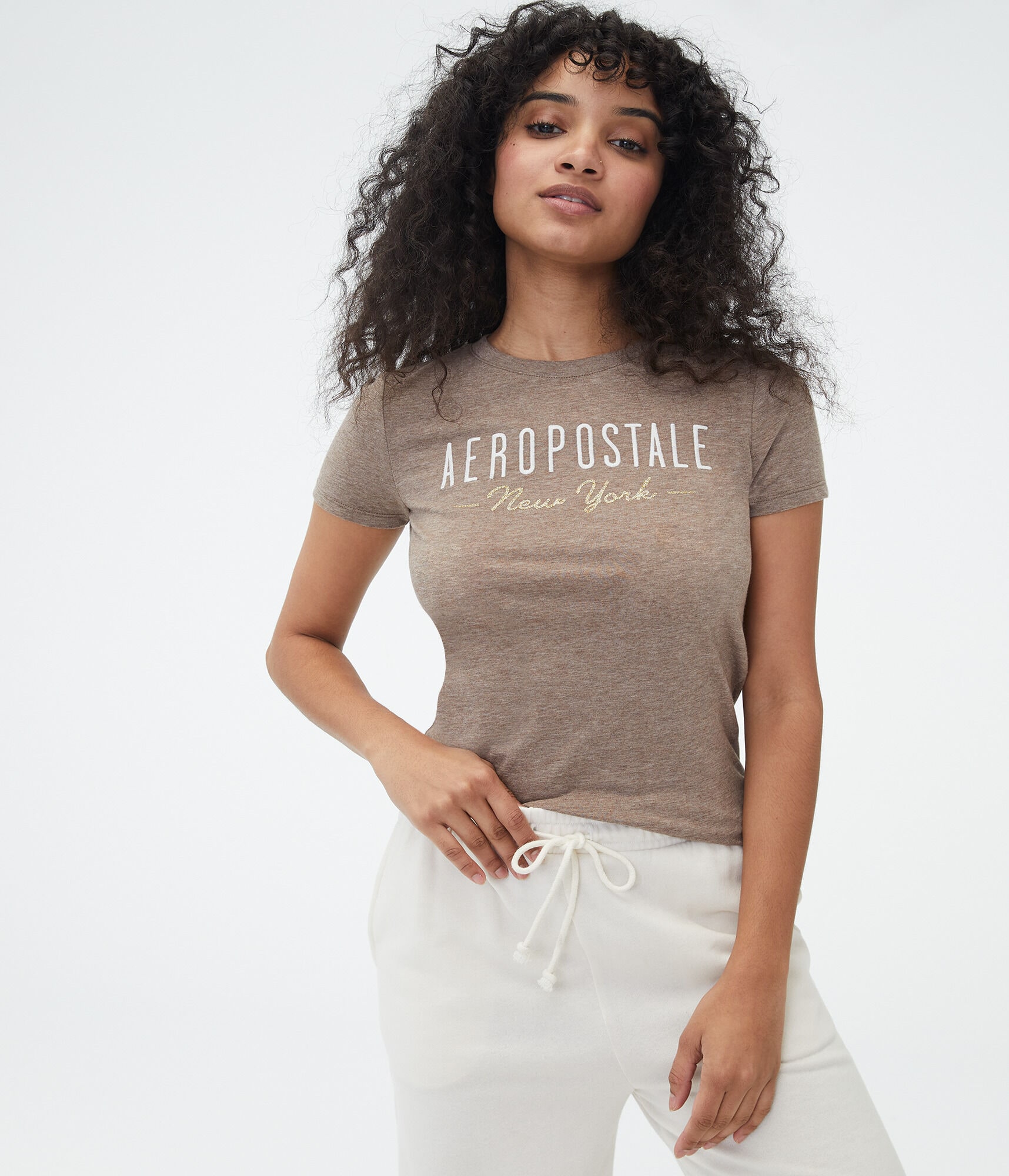 Aeropostale New York Glitter Graphic Tee