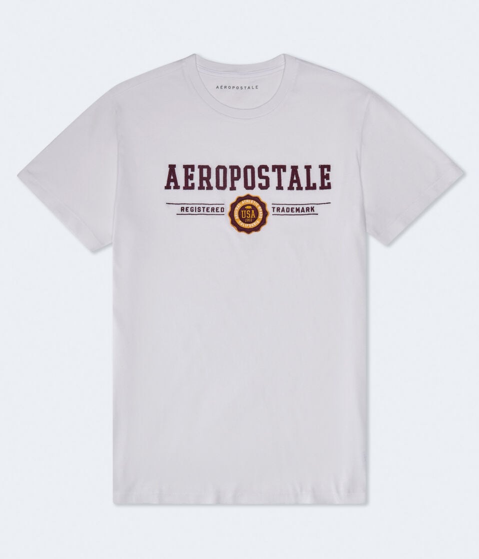 Aeropostale Bear Crest Appliqué Graphic Tee