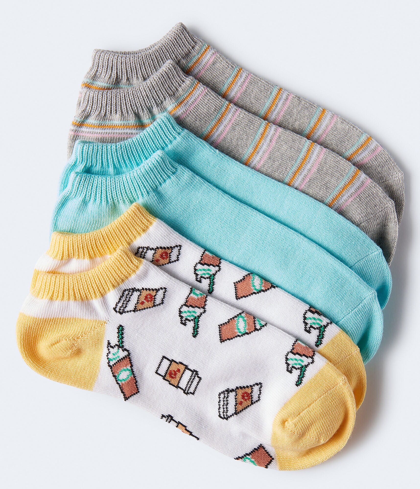 Coffee Cup Ankle Sock 3-Pack***