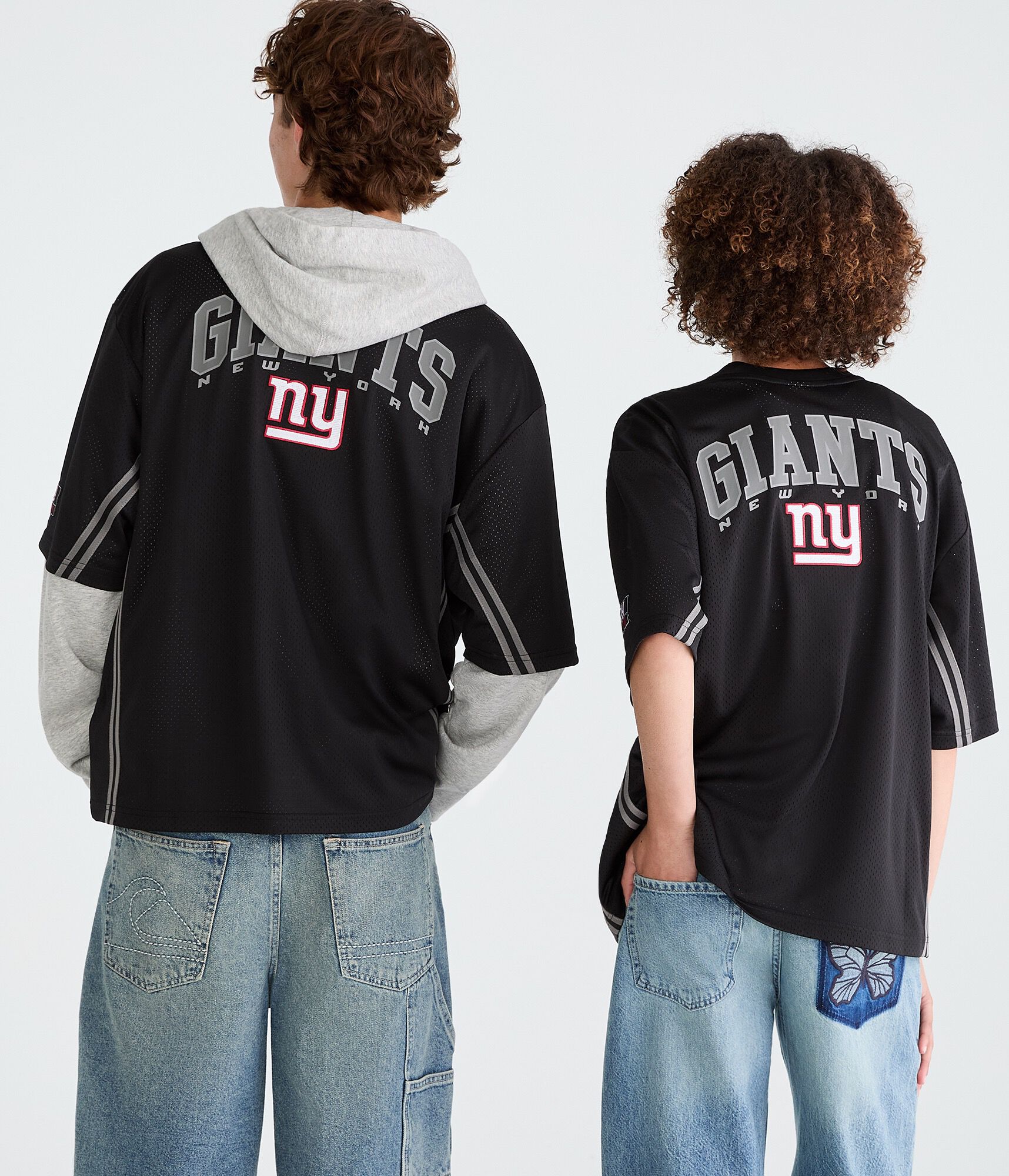 New York Giants Striped Mesh Top