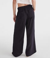 Gauze Wide Leg Drawstring Pants