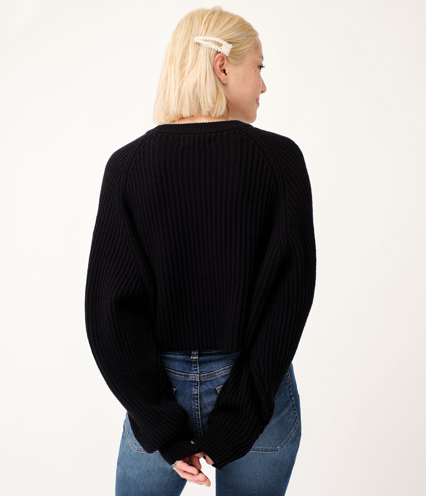 Ribbed Cropped Sweater