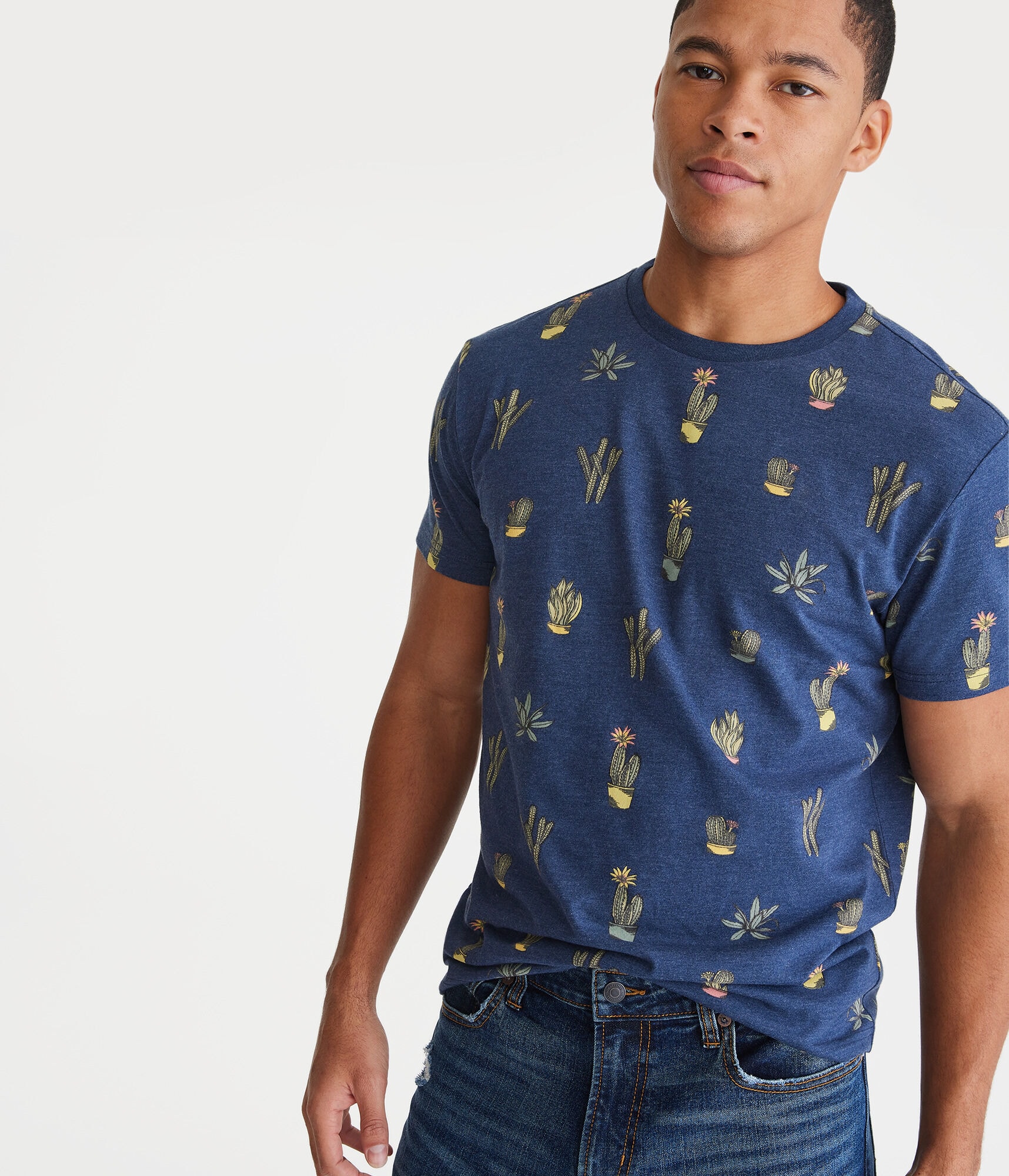 Cactus Print Graphic Tee