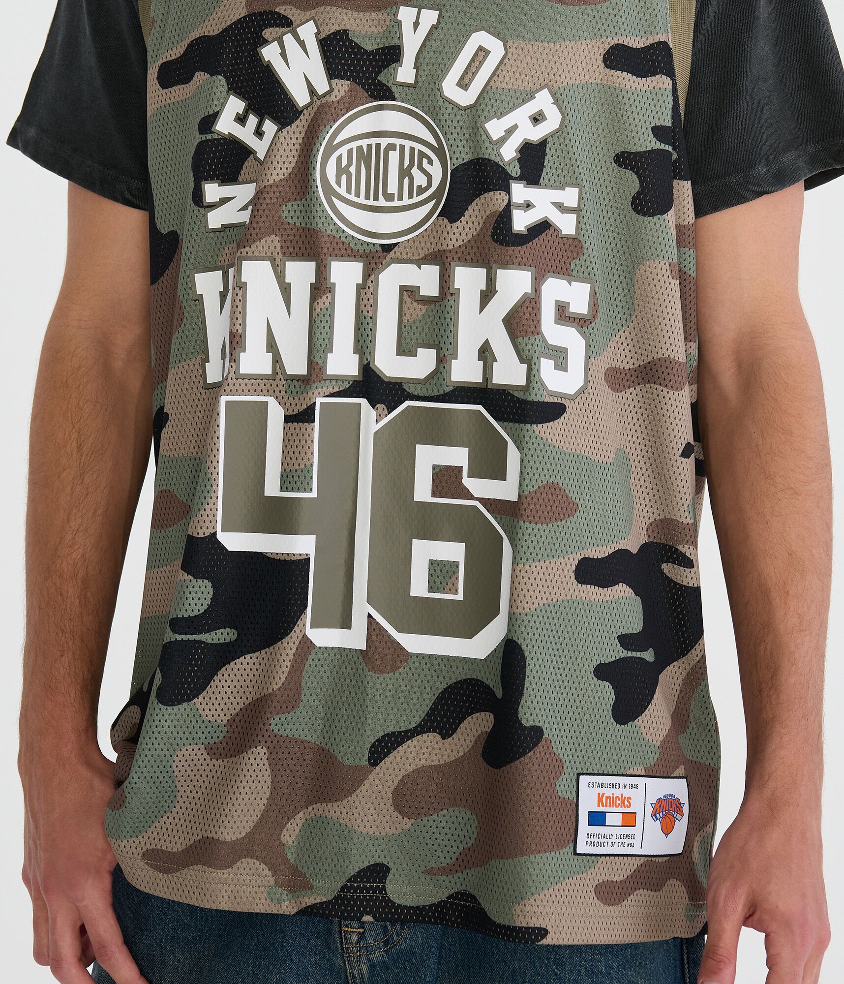 New York Knicks Camo Mesh Tank Top
