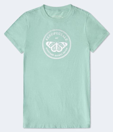 Aeropostale Butterfly Foil Graphic Tee Aeropostale Butterfly Foil Graphic Tee