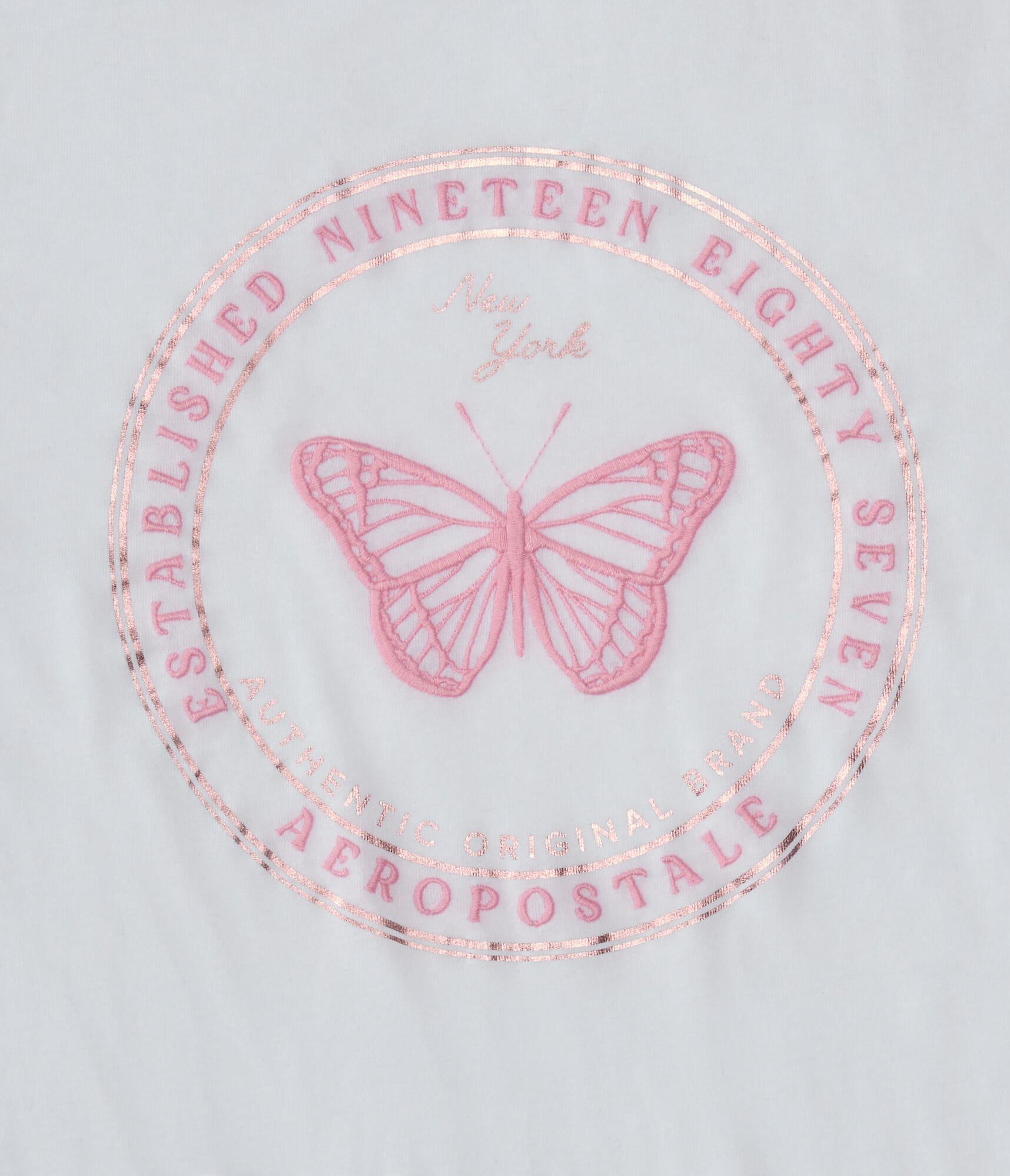 Aeropostale Butterfly Foil Graphic Tee