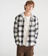 Long Sleeve Plaid Hooded Flannel Shirt - PDP MERGED TO 62346031