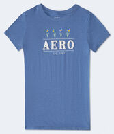 Aero Flower Row Appliqué Graphic Tee