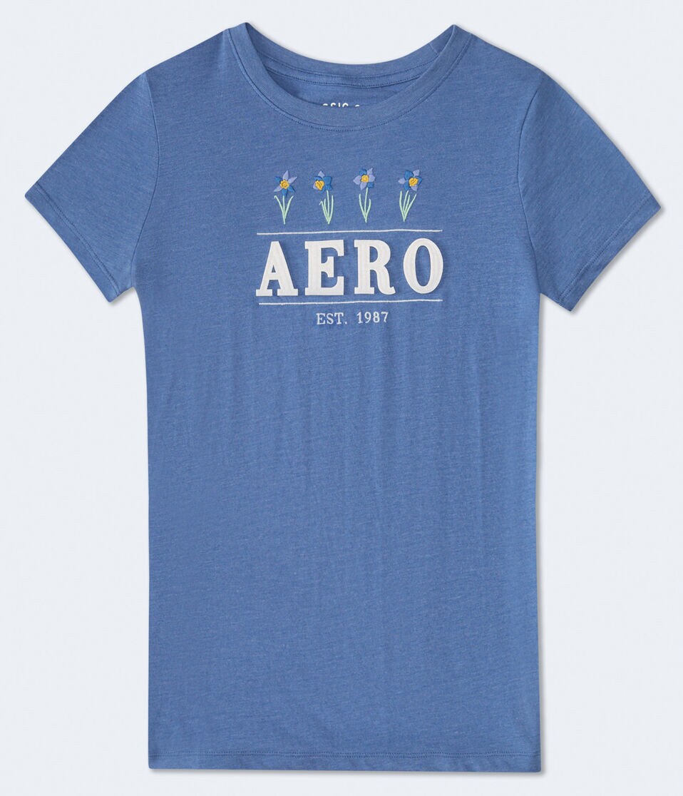 Aero Flower Row Appliqué Graphic Tee
