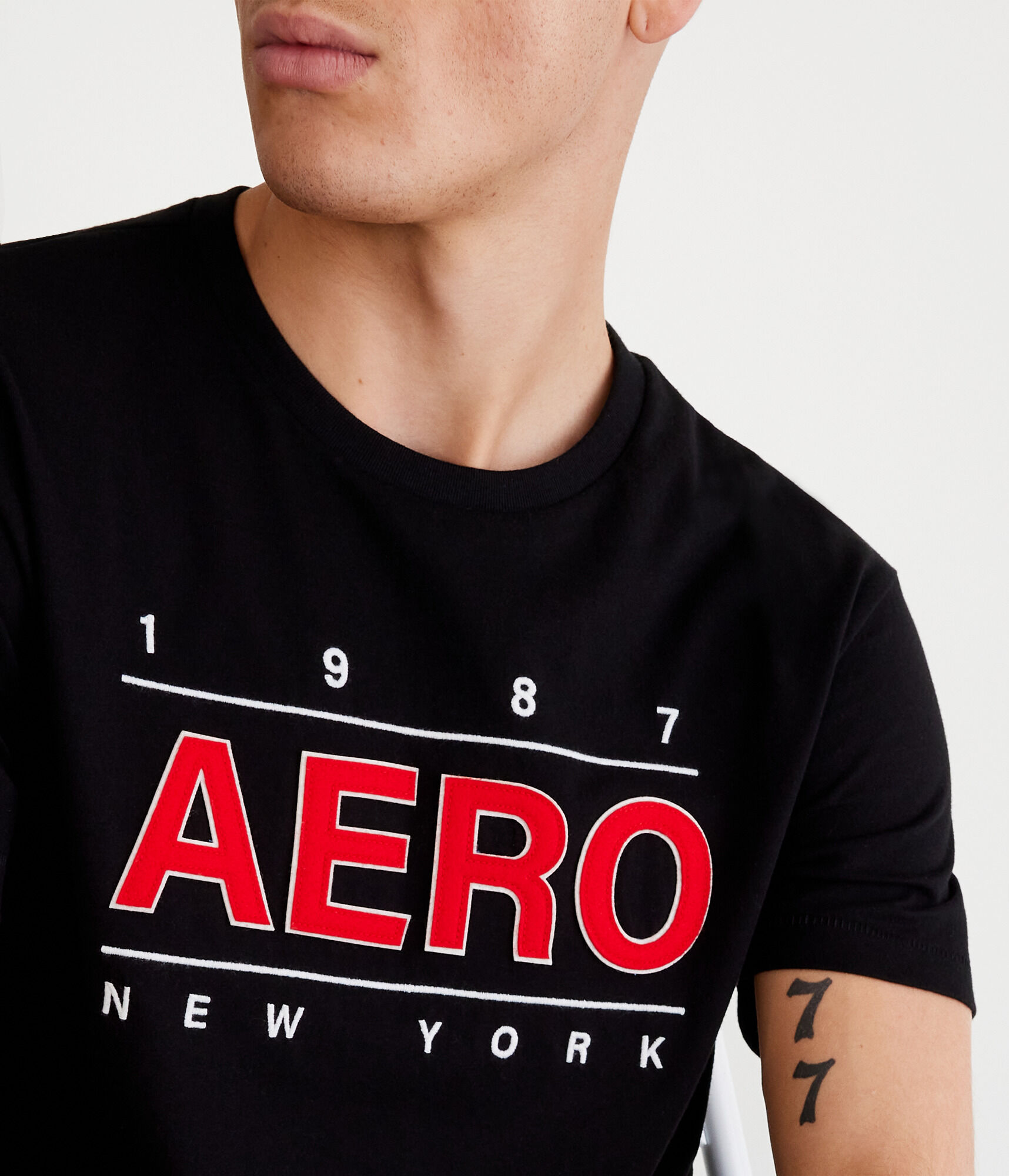 Aero Centered Logo Appliqu&eacute; Graphic Tee