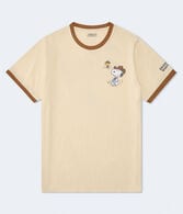 Western Snoopy & Woodstock Relaxed Ringer Graphic Tee
