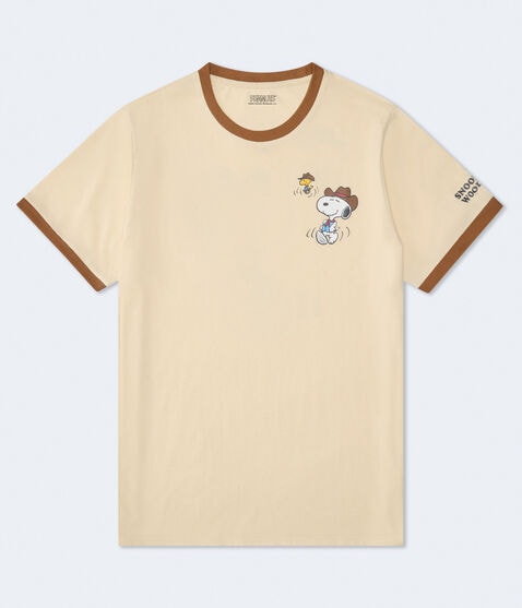 Western Snoopy & Woodstock Relaxed Ringer Graphic Tee Western Snoopy & Woodstock Relaxed Ringer Graphic Tee