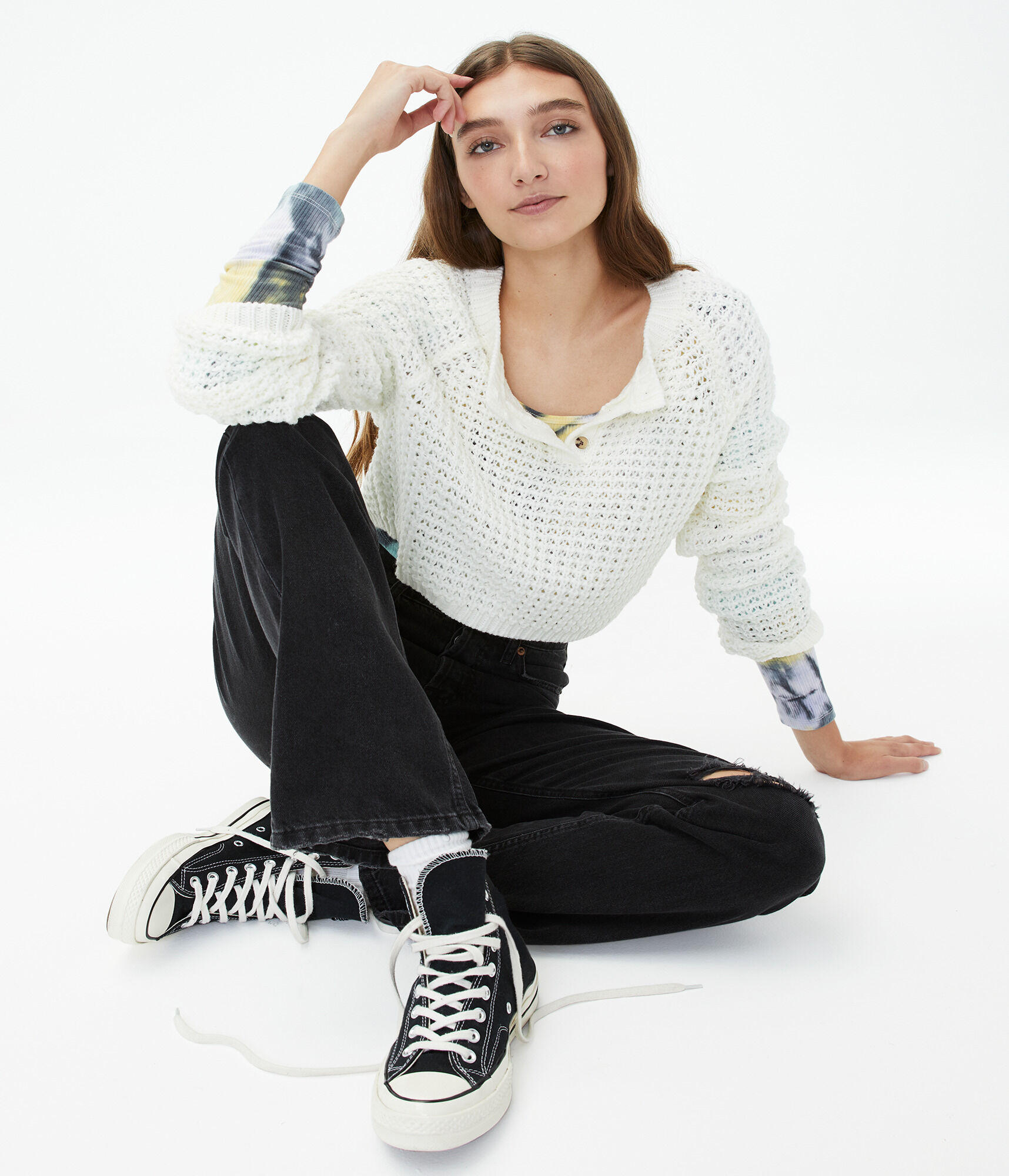 Solid Henley Sweater