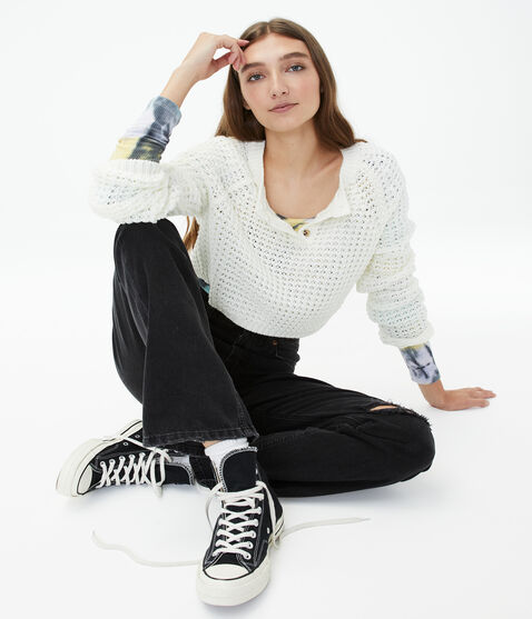 Solid Henley Sweater