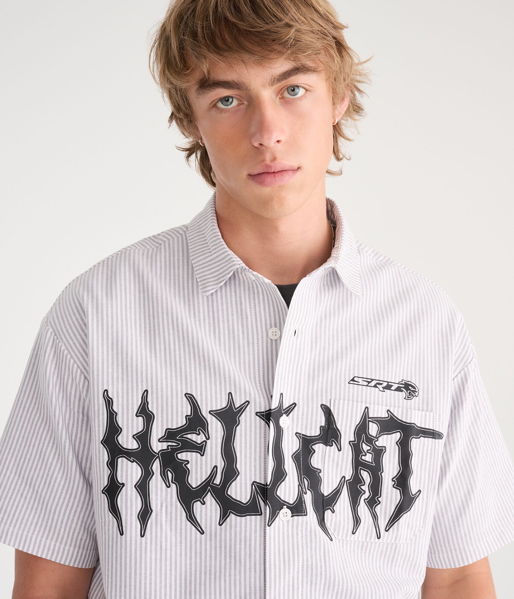 Dodge SRT Hellcat Striped Boxy Shirt