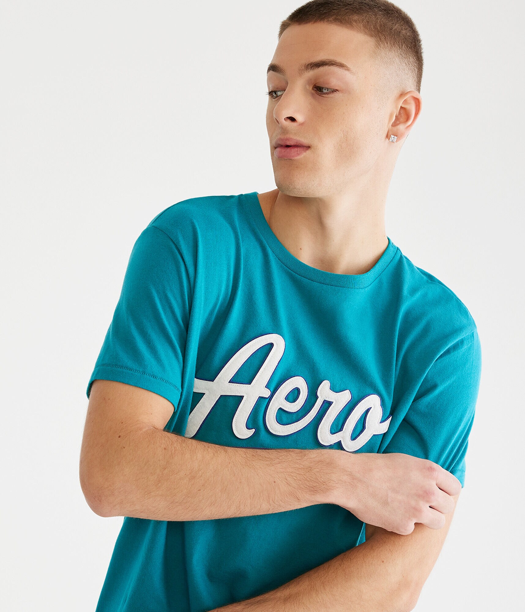 Aero Script Appliqu&eacute; Graphic Tee