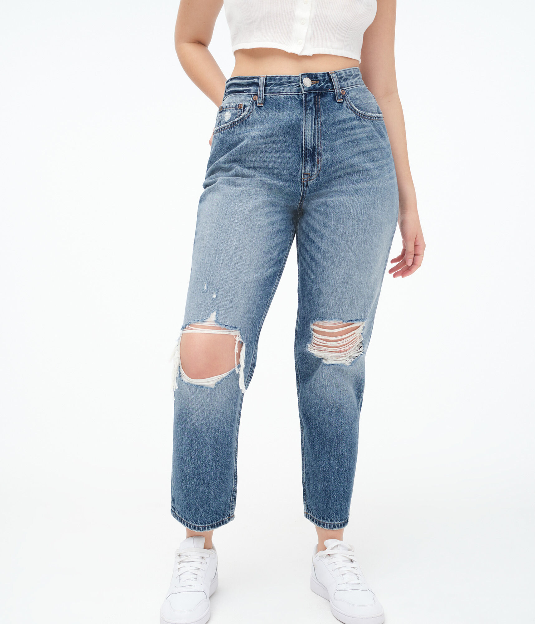 Jeans mom fit curvy clearance
