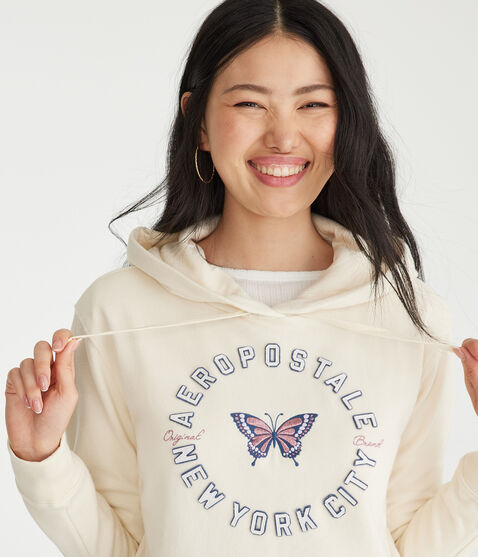 Aeropostale Butterfly Pullover Hoodie Aeropostale Butterfly Pullover Hoodie